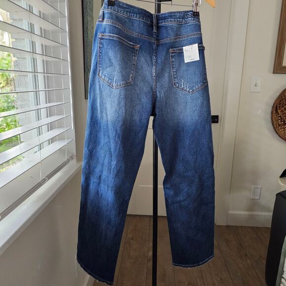NWT Vigoss Frankie Slim Straight Jeans Womens size 31 Medium Wash - Picture 5 of 9